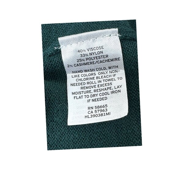 Trouvé Womens XS V-Neck Sweater Teal Cashmere Blend - Picture 6 of 6